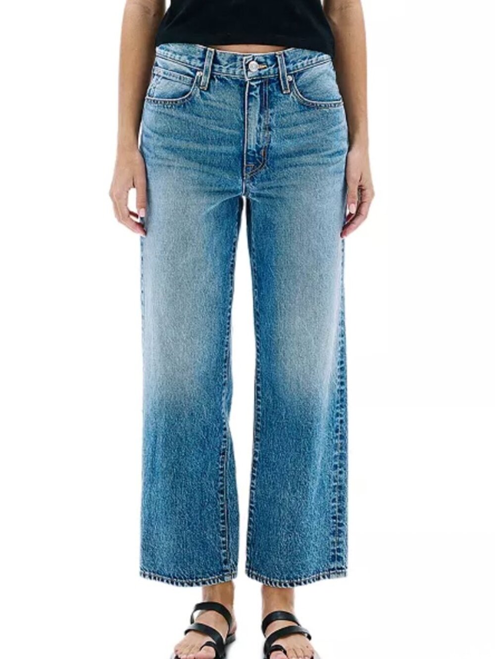 LIKE NEW!  SLVRLAKE Hunter Mid Rise Relaxed Boyfriend Jeans in Read My Mind
